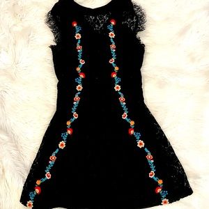 Altar’d State women’s lace dress, black, size large